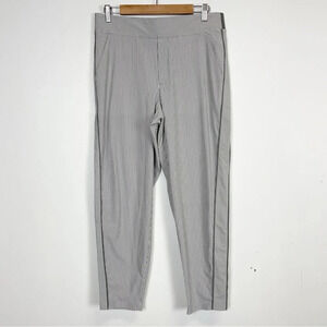 Athleta Pants Trekkie Jogger Pants Womens Size 12 Gray White Stripe Pockets